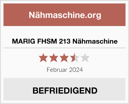  MARIG FHSM 213 Nähmaschine Test