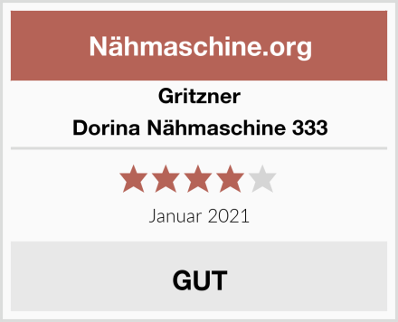 Gritzner Dorina Nähmaschine 333 Test